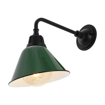 Croydon 9.63" Farmhouse Industrial Indoor/Outdoor Iron LED Gooseneck Arm Outdoor Sconce
